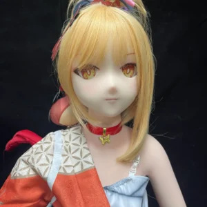 anime sexdoll ตุ๊กตายางอนิเมะน้องอกิอะ ผมทอง ตาสีทองเเข้ากับผม