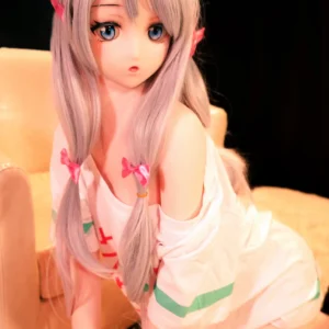 ตุ๊กตายาง anime sexdoll น้องทะมากิ นั่งคุกเข่าชุดขาว