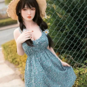 ตุ๊กตายางซิลิโคนจำลองสาวน้อยไสตล์ญี่ปุ่น บ้านนอก ใส่หมวกทำไร่ของญี่ปุ่น